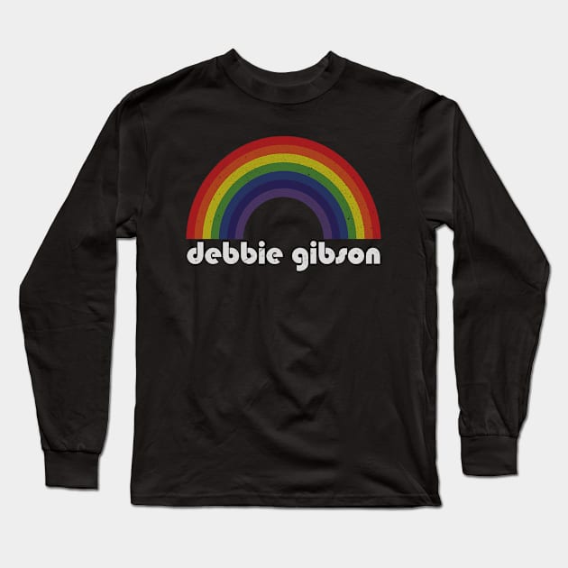 Debbie Gibson Vintage Retro Rainbow Long Sleeve T-Shirt by Arthadollar